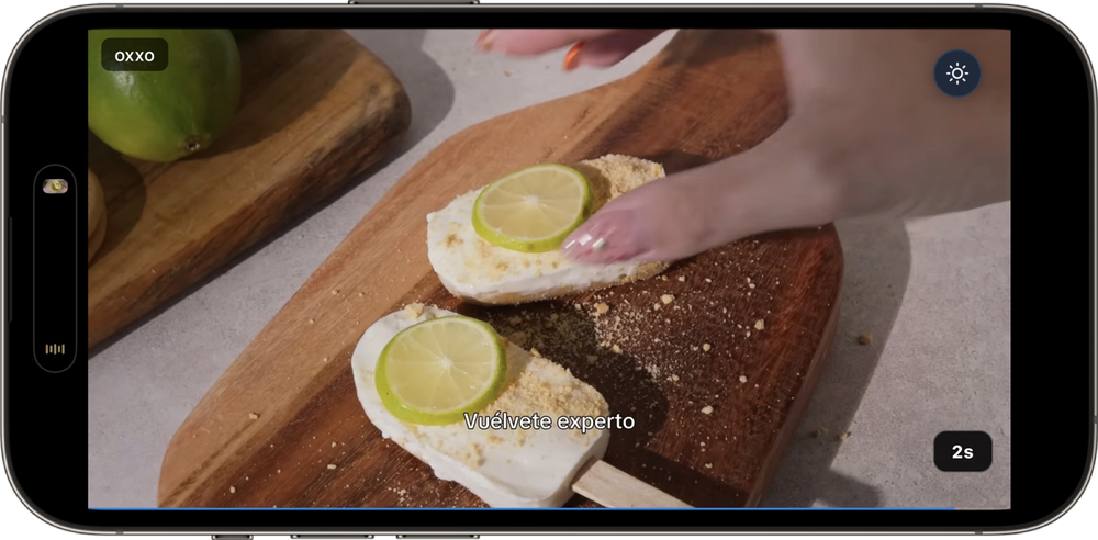 Anuncio a pantalla completa en horizontal